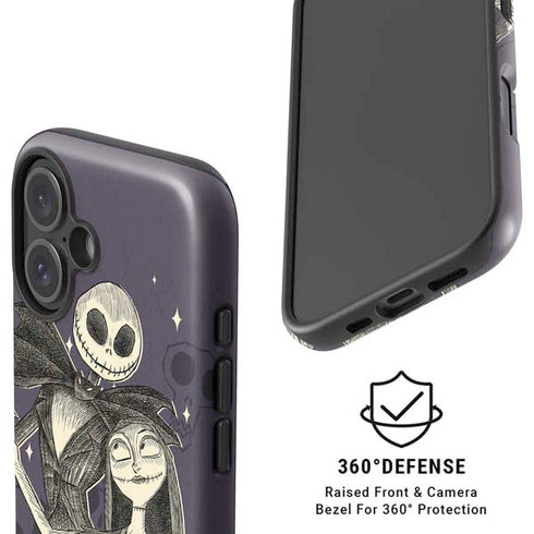 Disney The Nightmare Before Christmas Jack and Sally Art iPhone 16 Plus Magsafe Impact Case